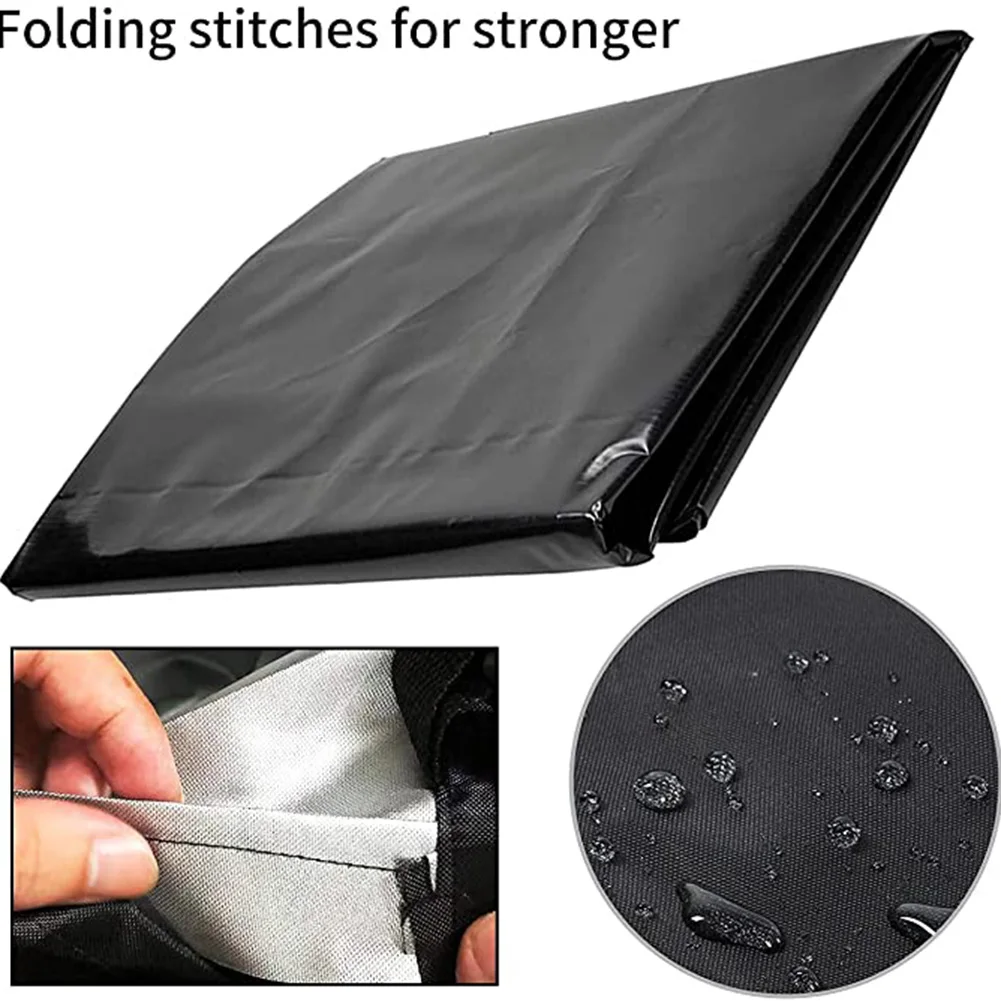 D2 Black 600L Water IBC Tank Protective Cover Tote Outdoor Waterproof Dustproof Cover Sunscreen Garden Yard Home Rain Container