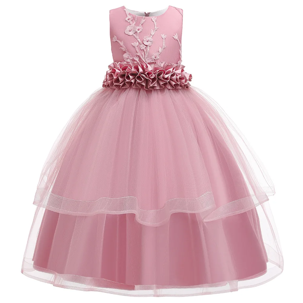 4-14 Years Girls Princess Dress for Girls Lace Wedding Party Dresses Elegant Teenagers Dress Girl Bridesmaid Children Clothing