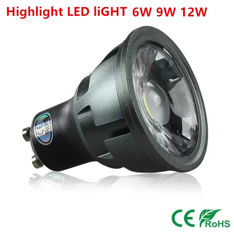 1-10X New arrivel GU10 COB dimmable 6W 9W 12W 12V 85~265V GU10 LED Bulbs Spotlight S60bf2b70b7c64e61a4053b5d4888eb6el
