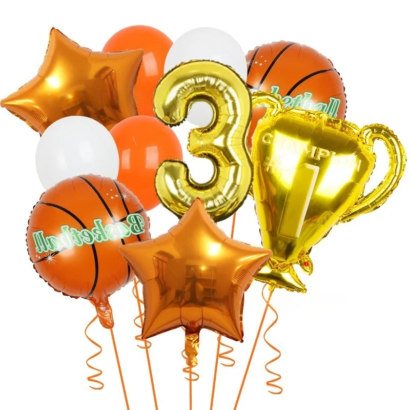 10-Piece Basketball Balloon Party Decorations Set