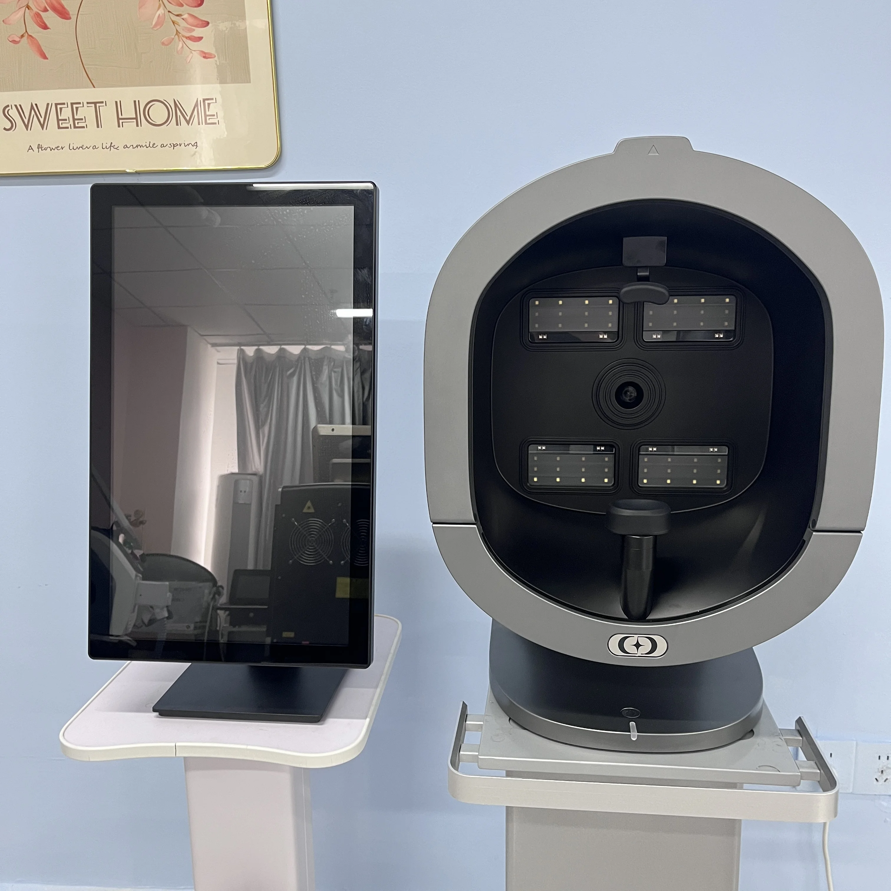 X5 3D 얼굴 피부 문제 AI 분석기 얼굴 스캐너 분석기 테스트 3600만 화소 HD 카메라 8 스펙트럼 피부 분석기