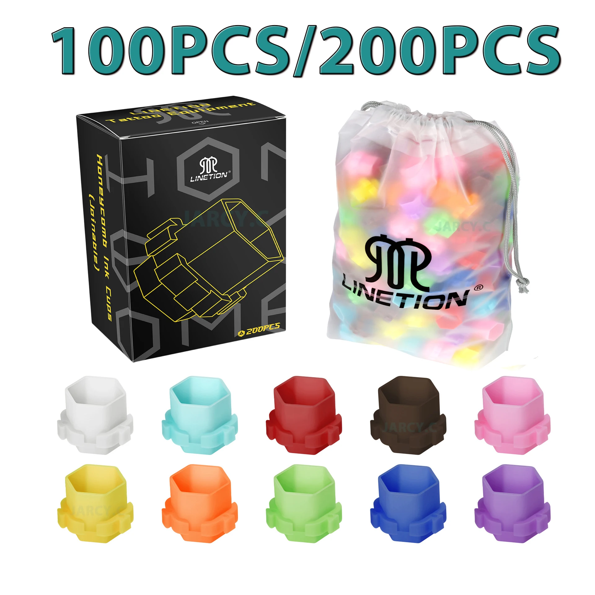 

Plastic Microblading Tattoo Ink Cups Honeycomb Shape Caps Permanent Makeup Ring Cup Tattoo Pigments Cup Holder Eyebrow Makeup