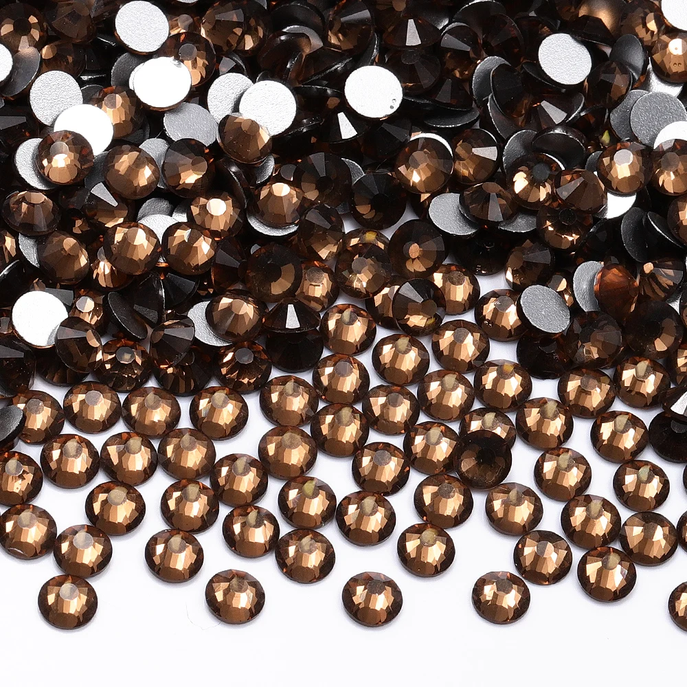 High-Quality Silver Glitter Glass Crystal Rhinestones for Nail Art and Wedding Dress Decoration