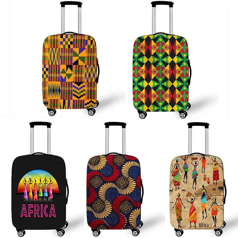 Afro Kenya Lion Head Luggage Cover Flag Style LT18
