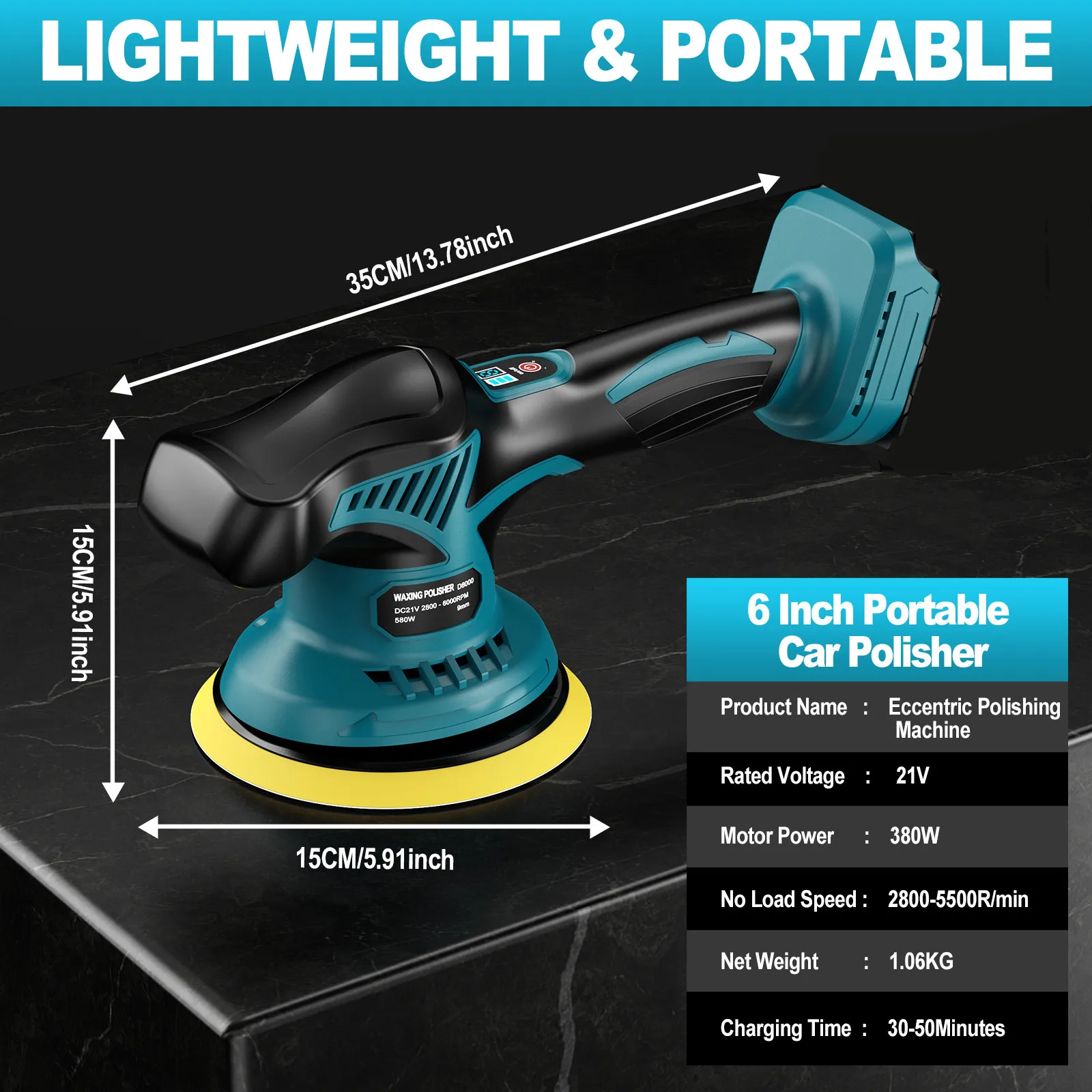 8 Gears Electric Car Polisher Machine Adjustable Speed Sanding Waxing Tools Auto er Polisher For Makita 18v Battery car polisher cordless car polisher electric polisher