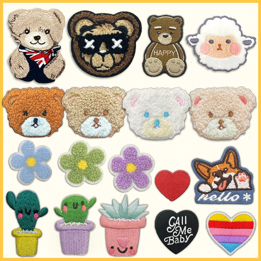 Parches Dibujos Animados 10 Parches Animales Coser - Bordados Suaves, Para Ropa, Mochilas, Personalización DIY Parches De Algodón Para Coser