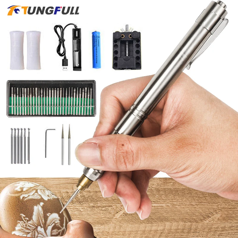 Mini Wireless Engraving Pen Charging Drill Mini Rotary Tool Cordless Drill Lithium Battery For Jewelry Wood DIY Crafts радиосистемы инструментальные xvive u2 guitar wireless system wood