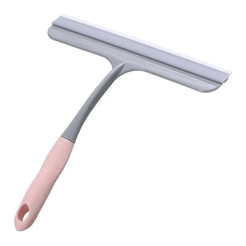Window Glass Wiper with Silicone Blade Mirror Cleaner Holder Hook Car Glass Shower Squeegee Household Cleaning Bathroom Scraper