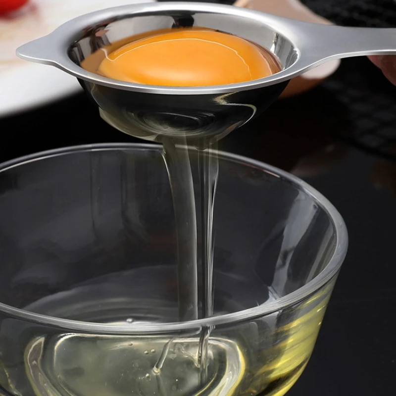 Egg White Separator Stainless Steel Tools Eggs Yolk Filter Gadgets Kitchen Accessories Separating Funnel Spoon Divider Utensils egg separator