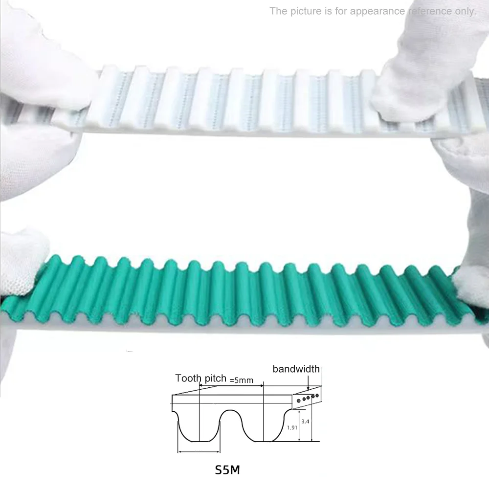 S5M PU Open belt Three Colors Width: 10/15/20/25/30/40mm Timing Polyurethane Transmission Belt For 3DPrinters Etc
