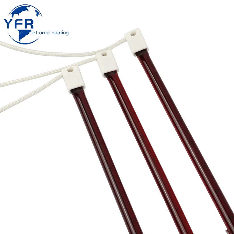 11.6cm length, 220V 300W Ruby Short Wave Halogen Infrared Heating Lamps quartz heating lamp
