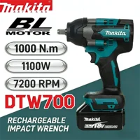 Clé à chocs électrique sans fil Makita Brushless DTW700 1/2 pouce 18V compatible avec les batteries, outil électrique pour la réparation automobile 1
