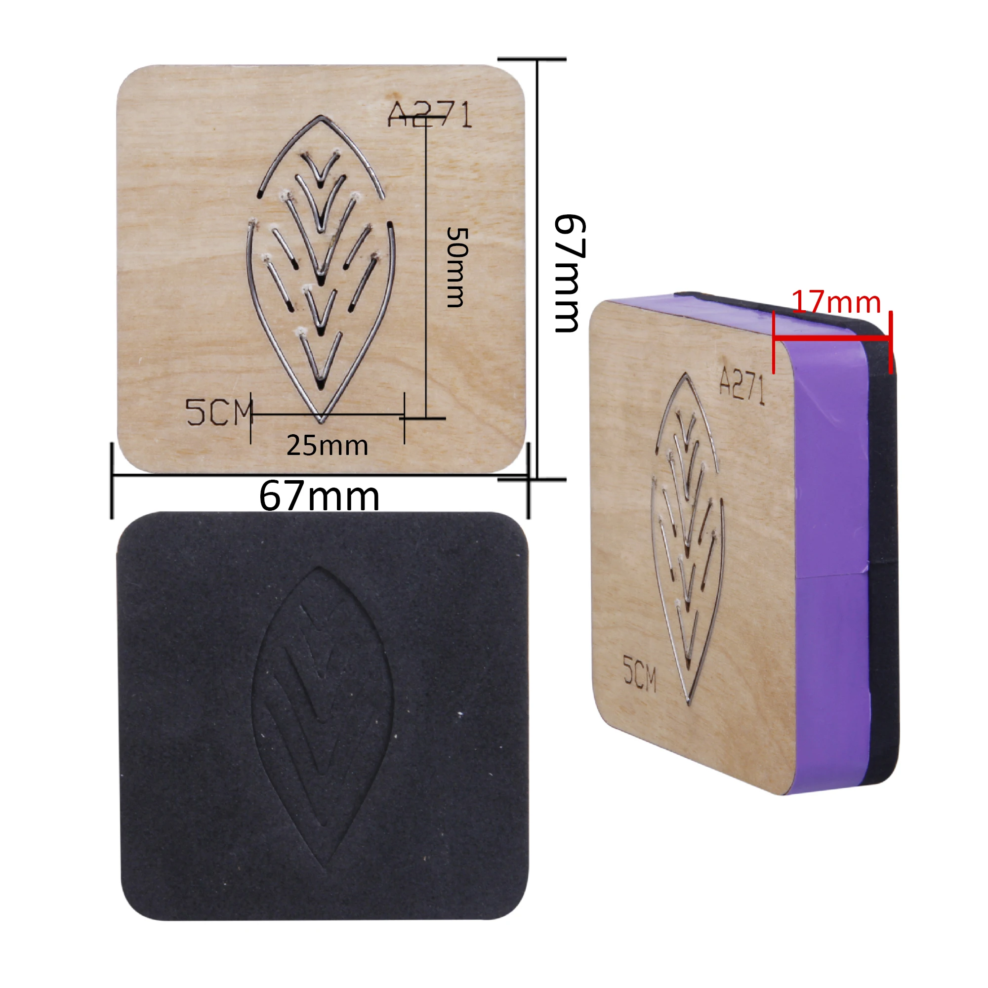 5cm Diy 칼 금형 활 나무 절단 다이 가죽 절단 금형 헤어 클립 일반적인 빅 샷 및 기계에 적합