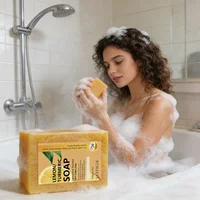 Savon au citron et au curcuma Yuitikue, 100g, barre nettoyante naturelle pour le visage et le corps, pour un nettoyage en profondeur, une peau lisse et équilibrée 1