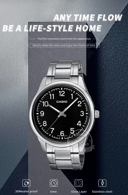 Orologio Casio Elegante Da Donna LTP-V005D-2B2 - Quadrante Blu, Cinturino Acciaio Inossidabile