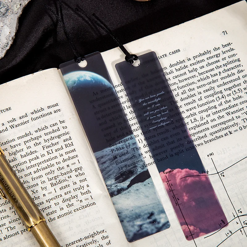 5pc/pack Roaming The Universe Bookmark Reading PVC Bookmarks Creative Book Page Marker Stationery Supplies bookmark page holder,bookmark holder