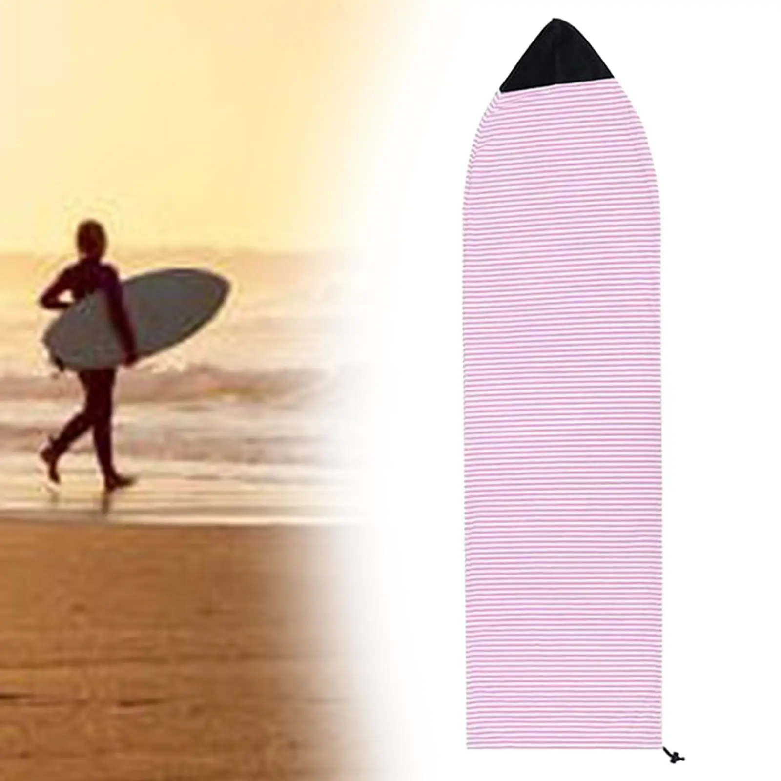 Surfboard Cover Striped Pattern Stretch Organizer Pouch Protection for Shortboard Standup Paddleboard,surfboard cover