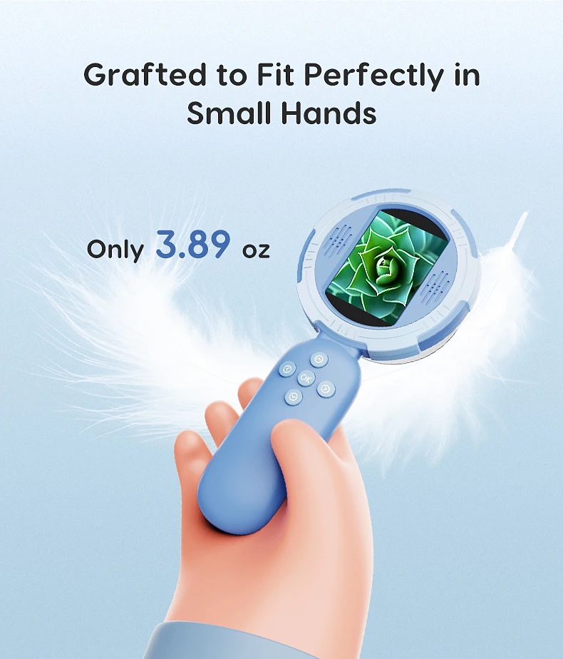 Digital Microscope with 2inch IPS Screen 100X Pocket Magnifying Glass with Light