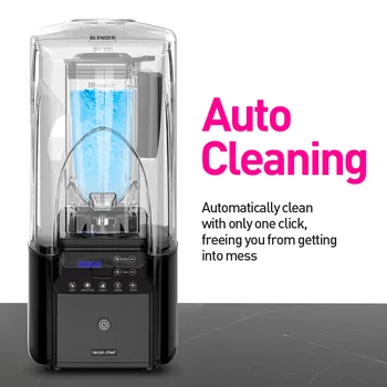 Commercial Quiet Shield Blender 2200W Professional Blenders 2.2L/ 74oz BPA-Free Pitcher for Ice Crushing, Shakes and Smoothies 6