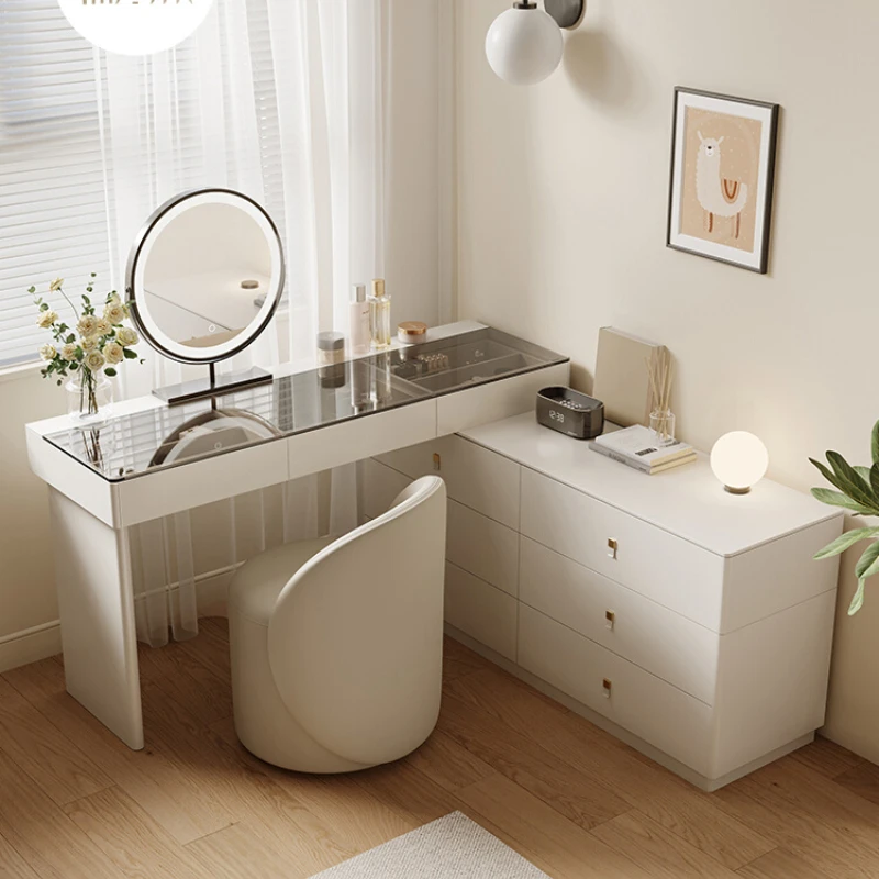 

Макияжный столик из массива дерева, шкафчик с тремя ведрами, туалетный столик, большой туалетный столик с выдвижными ящиками