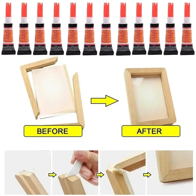 Super Glue 100x Liquid Super Glue Wood Rubber Metal Glass Cyanoacrylate Adhesive Stationery Store Nail Gel 502 Instant Strong Bond Leather