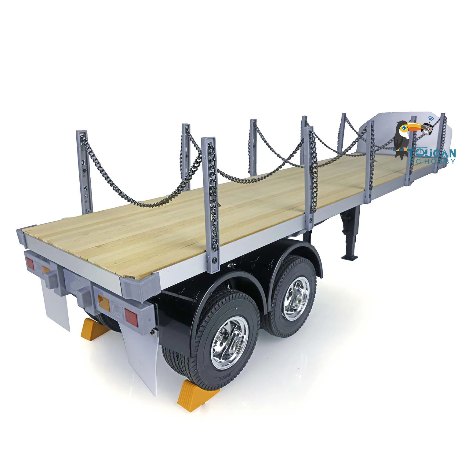 1/14 2 Axles RC Tractor Flatbed Semi Trailer Truck KIT for DIY TAMIYAYA Vehicle Car Model Toucan RC Hobby Toys TH01024-SMT1 2
