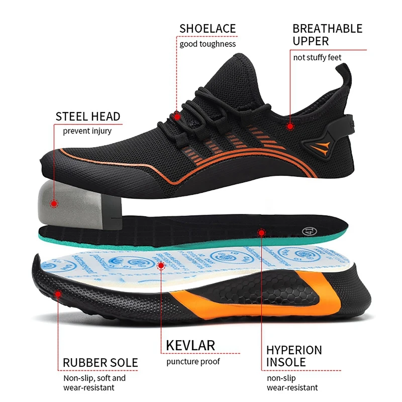 أحذية عمل جديدة خفيفة الوزن وقابلة للتنفس، مصممة ل...