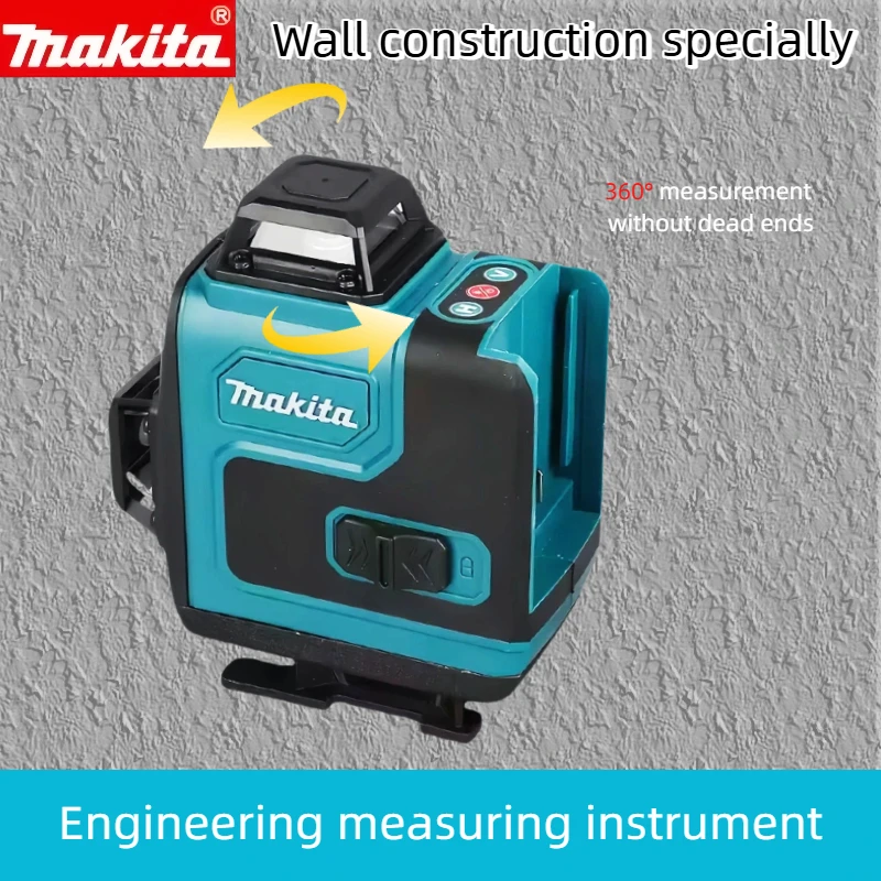 마키타 360 °   녹색 레이저 레벨, 수평/수직 크로스 라인, 고정밀 무선 로터리 공구(본체만)