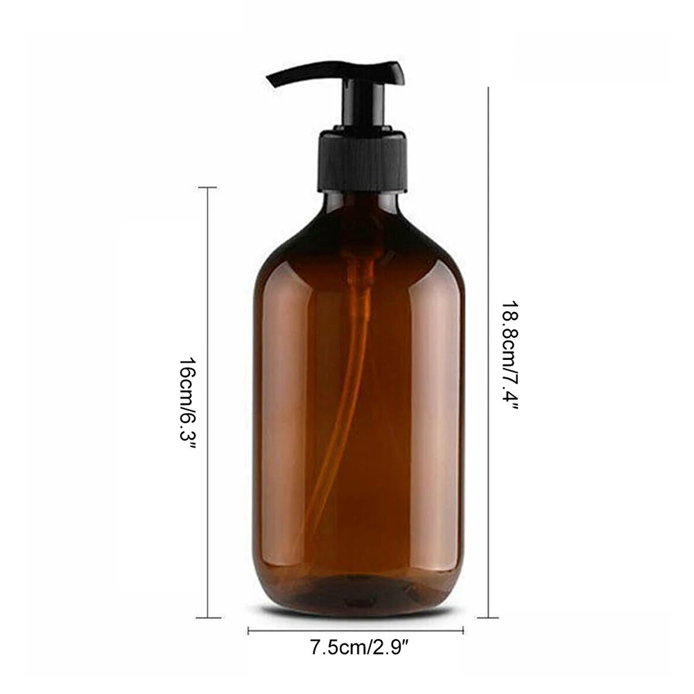 

High Temperature Resistance 4pcs Green and Brown Dispenser Bottles 500ml Capacity Perfect for Lotion and Dishwasher