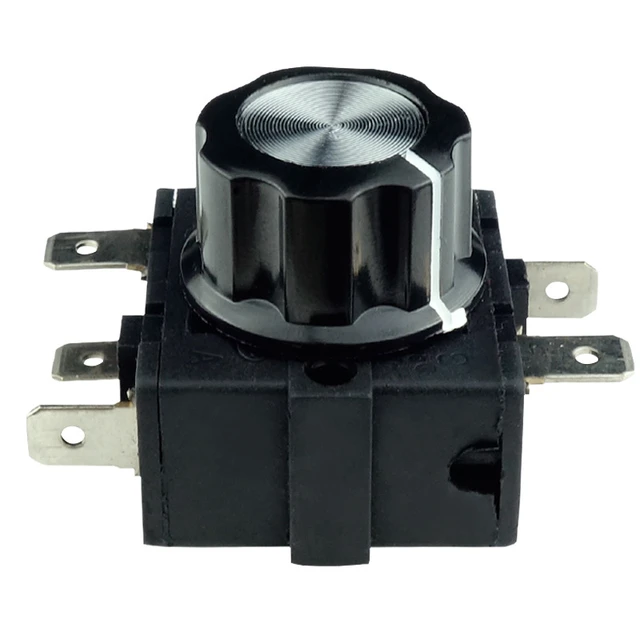 16A 3Pin 5Pin AC Electric Heater Knob Switch 4Gear Rotary Selector  Thermostat Switch For Filter 3Gear Temperature Control Switch - AliExpress