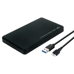 Compact 2.5 - inch USB 3.0 Hard Drive Enclosure - Portable Disassembly - Free SSD/SATA Shell (Black)