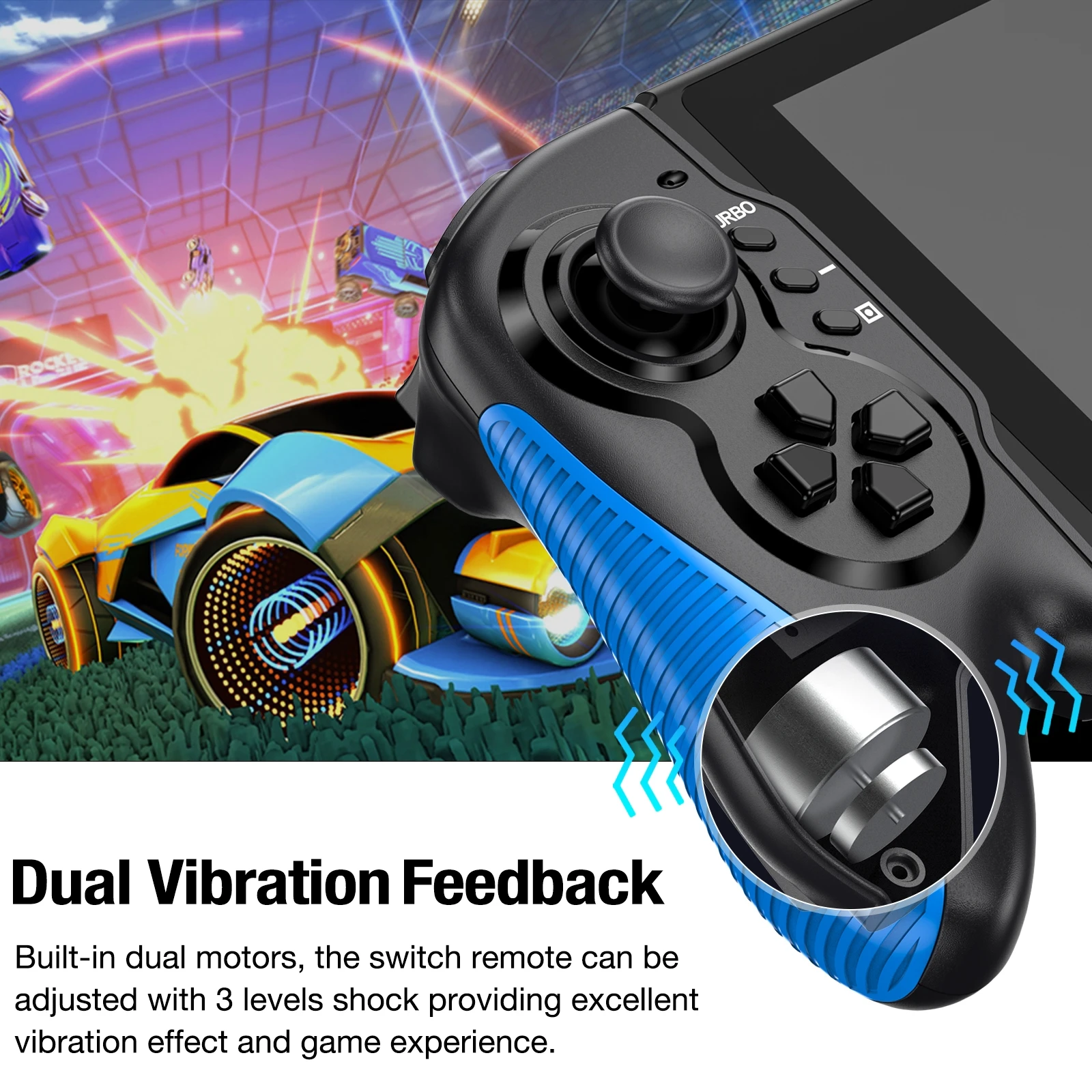 Controlador de mão para nintendo switch oled console dupla vibração do motor jogo vídeo joystick para interruptor com função turbo