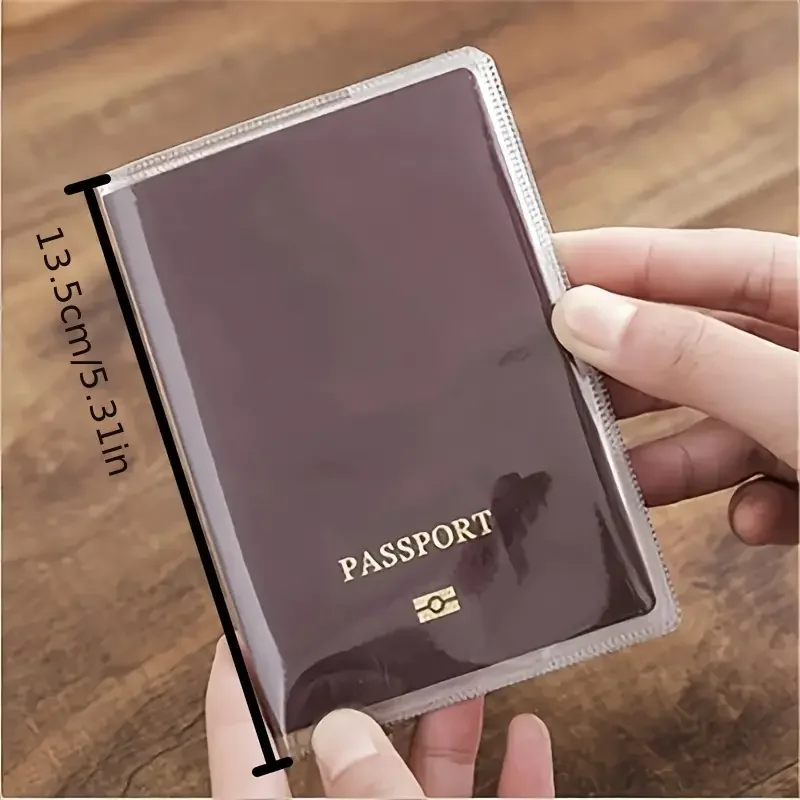 10 Custodie Protettive Trasparenti Per Passaporto Vaccinale - Formato A6 (109x155 Mm) - In PP Impermeabile E Antistrappo