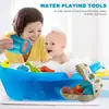 Outdoor Sand Beach Toys For Kids 9Pcs Sandbox Set Beach Game Toy With Dinosaur Sand Model Shovels Rake For Children Play Sand 6
