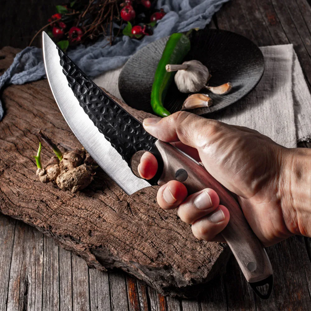 Chef Knife Cleaver Hand Forged  Chef Knife Kitchen Forged - Forged Kitchen  Knife - Aliexpress