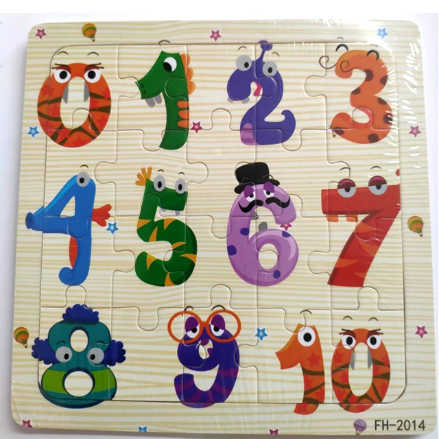 Woet® Houten Cijferpuzzel Getallen 0 T/m 9 FSC Pastelkleurige Cijfer Puzzel Educatief Leren Tellen Peuterspeelgoed Vanaf 2 Jaar 2827231222