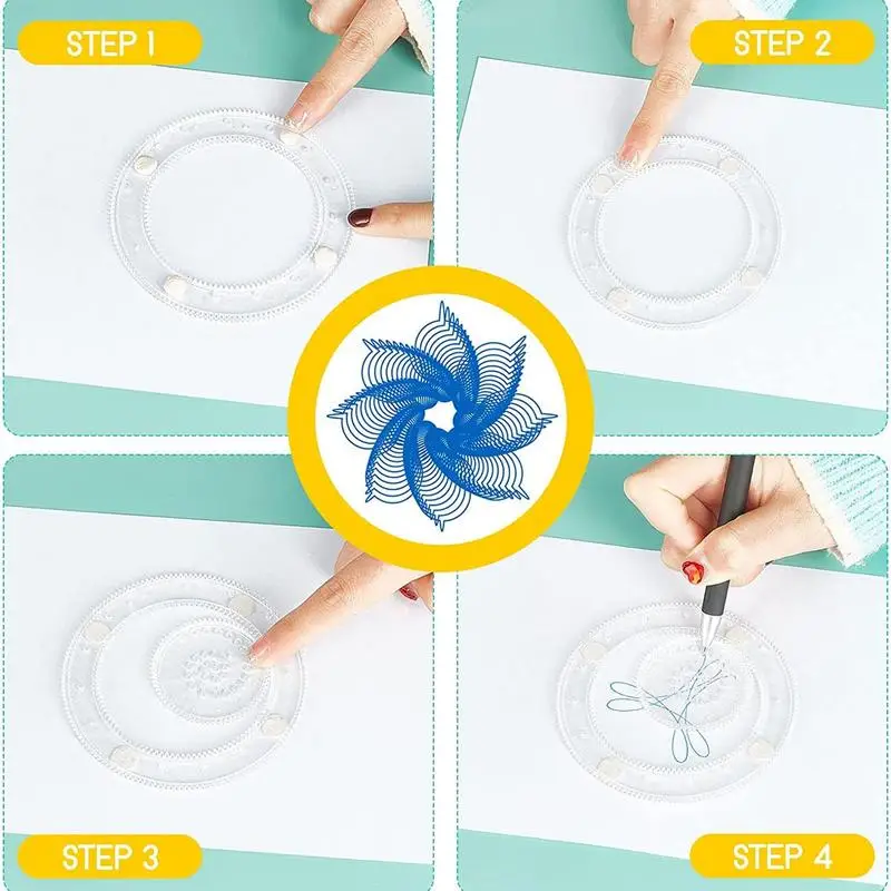 Spiral Art Kit Clear Circle Ruler For Drawing Child Art Craft Accessories  For Kids Students Teens Tools For Making Cards - AliExpress