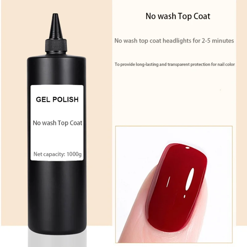 1kg Large Capacity Removable Primer Nail Enhancement Semi Permanent Art Varnish Wash Free Seal Nail Gel Matte Seal
