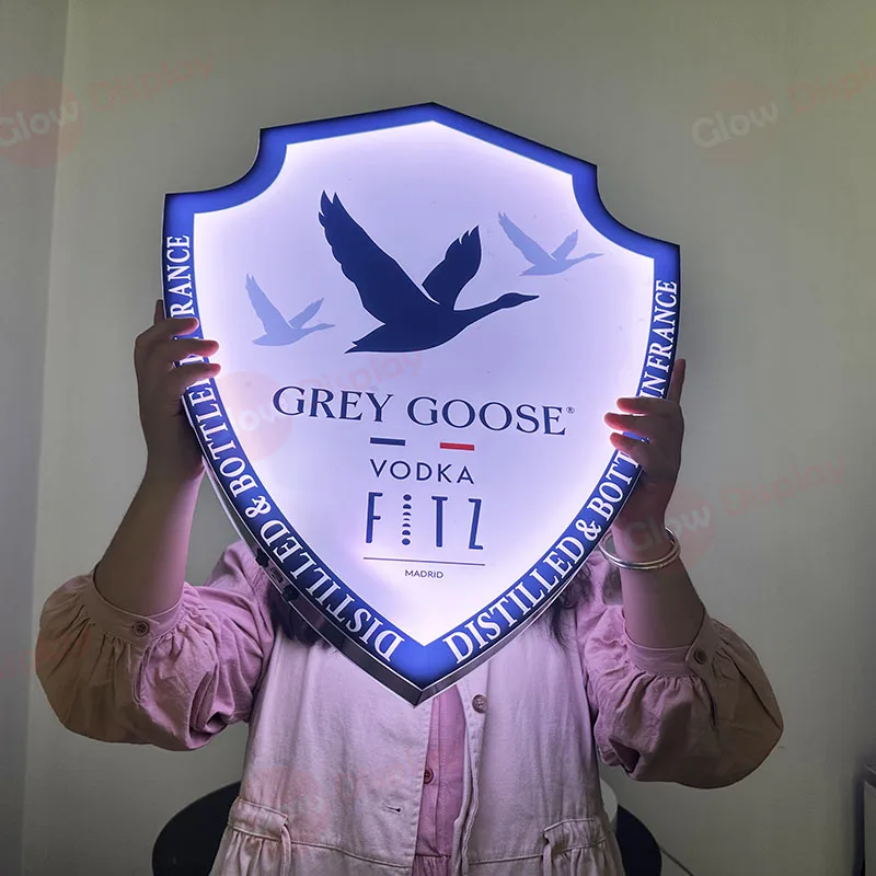 GREY GOOSE LED VIP Marquee Message Light Box rechargeable with for Event