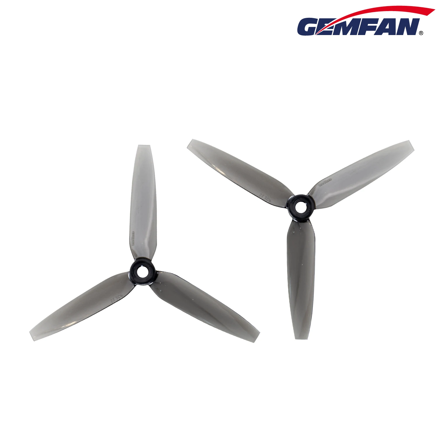Hélices GEMFAN 513D grises pour FPV drone, montrant le design 5 pouces