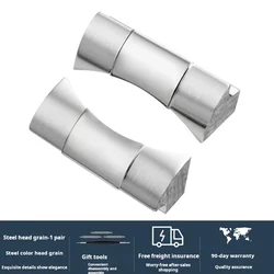 Premium Rubber Strap with Curved Stainless Steel End Link - width 22mm (Silver pair)