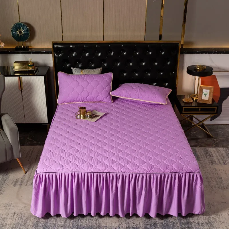 Home Ruffle Double Copriletto Matrimoniale Colchas Para Cama Casal Lits Copriletto Materasso Lino C1 S15830-S15853