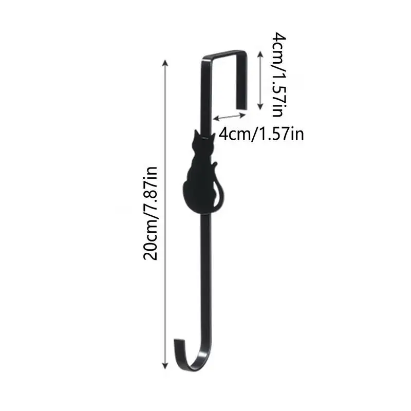 Over The Door Hanger Punch-free Clothes Hat Bag Hook Kitchen Bathroom Towel Hook Key Holder Metal Hanger Bracket 1/3/4 Hooks