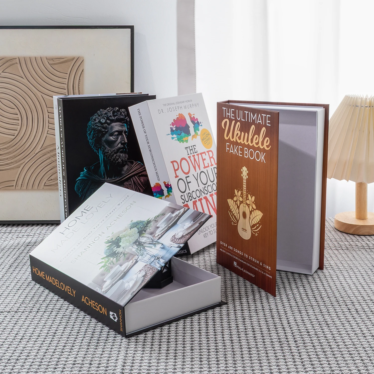 Juego De Caja De Almacenamiento De Libros Falsos – Libros