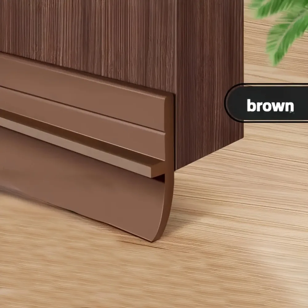 Self-Adhesive Soundproof PVC Door Bottom Seal Strip - Under Door Guard and Gap Stopper