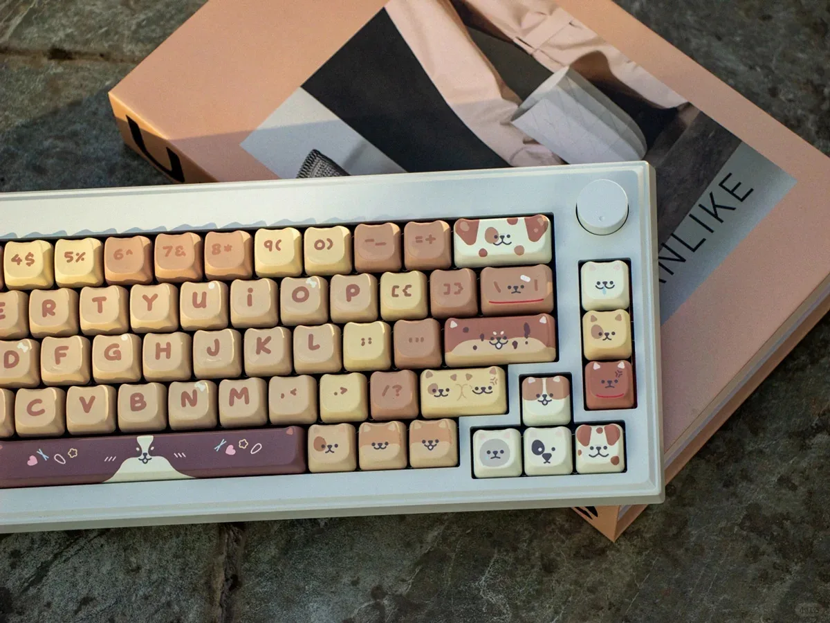MAO-Corgi PBT Keycap para teclado mecânico, bonito