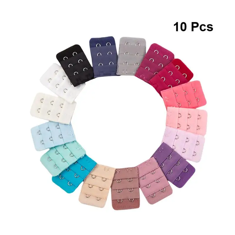 Bra Making Supplies 10PC Brassiere Extenders Stretchy's Narrow 3 Rows 2