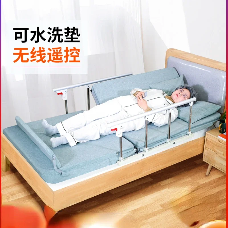 

Old people use electric wake-up AIDS to lift their backs and turn over to care for mattress bedridden patients.