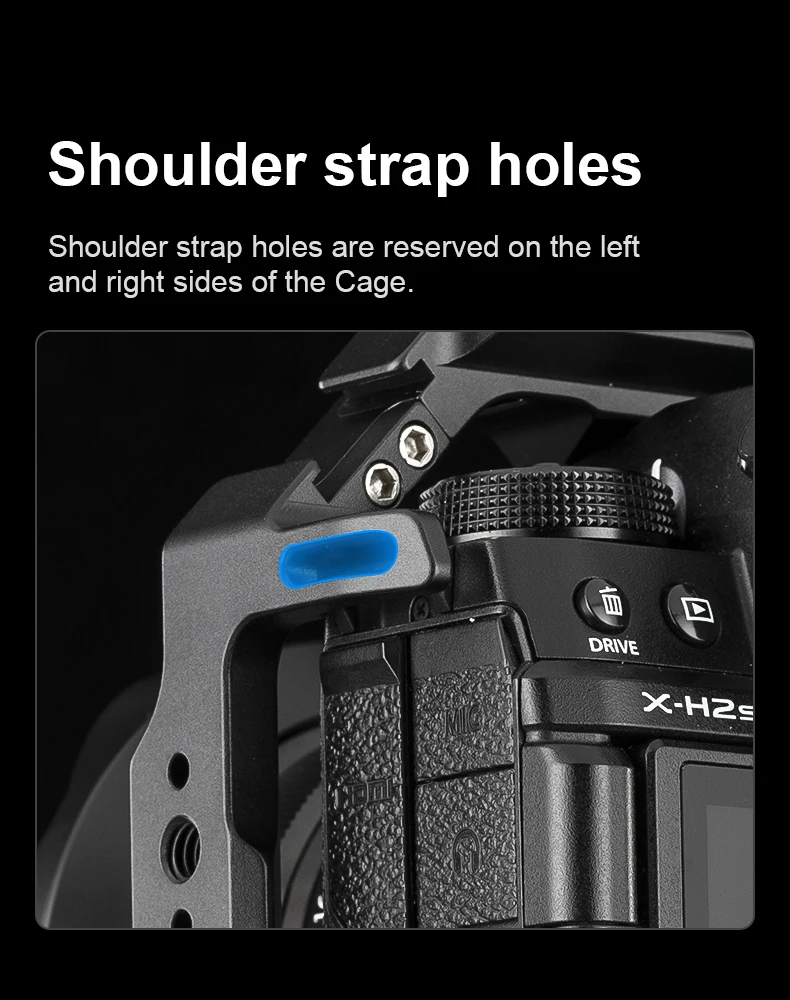 Protective Case Camera Cage Expansion Kit with Multiple Expansion Holes for Fuji