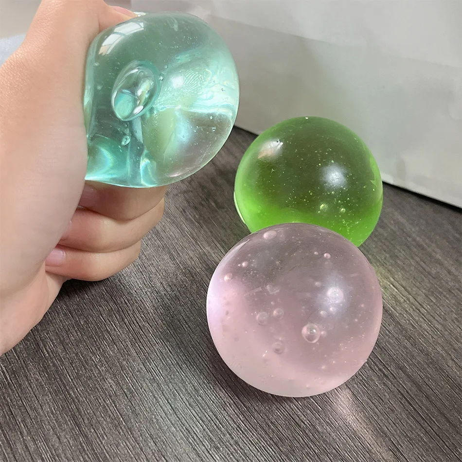 4cm/1.57in 멀티 컬러 말토즈 스퀴시 장난감 귀여운 모찌 스트레스 해소 피젯 장난감 부드러운 시뮬레이션 투명 볼 빠른 반동
